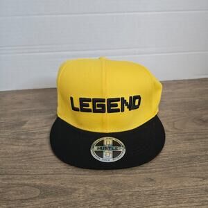 Yellow and Black "HUSTLE" Snapback Hat New